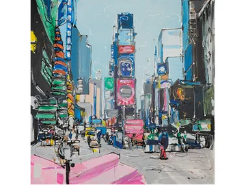 Pink Square - Canvas Painting by NOVOCUADRO ART COMPANY - view 2
